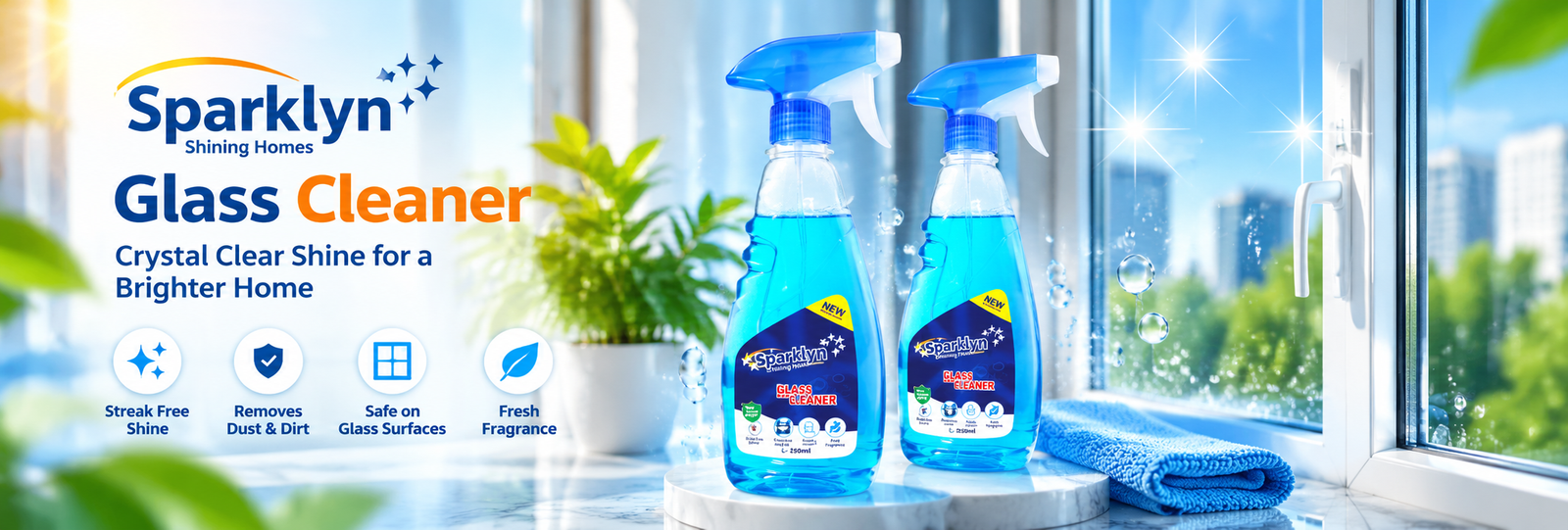 Sparklyn Glass Cleaner_ Crystal Clear Shine
